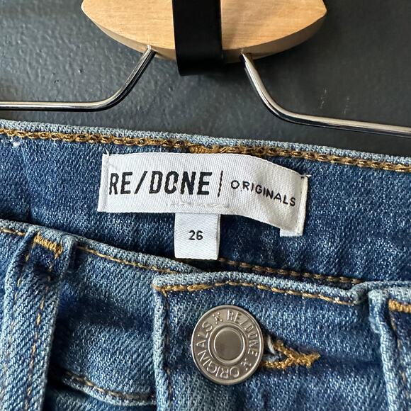 RE/DONE Originals Ultra High Rise Ankle Crop Medium Fade Size 26 - Picture 7 of 12